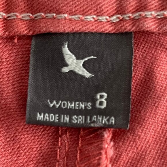 Eddie Bauer Legend Wash Stretch Slightly Curvy Cotton Shorts Cayenne Red Sz 8 - Picture 7 of 9